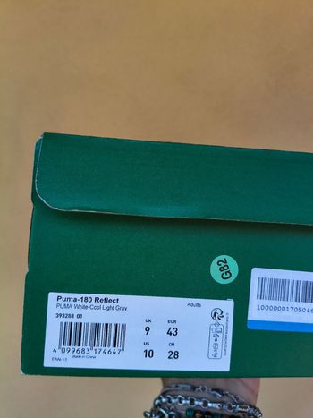 Używany Puma 180breflect White size 43 Nuovo Originale bike — zdjęcie 8 z 9
