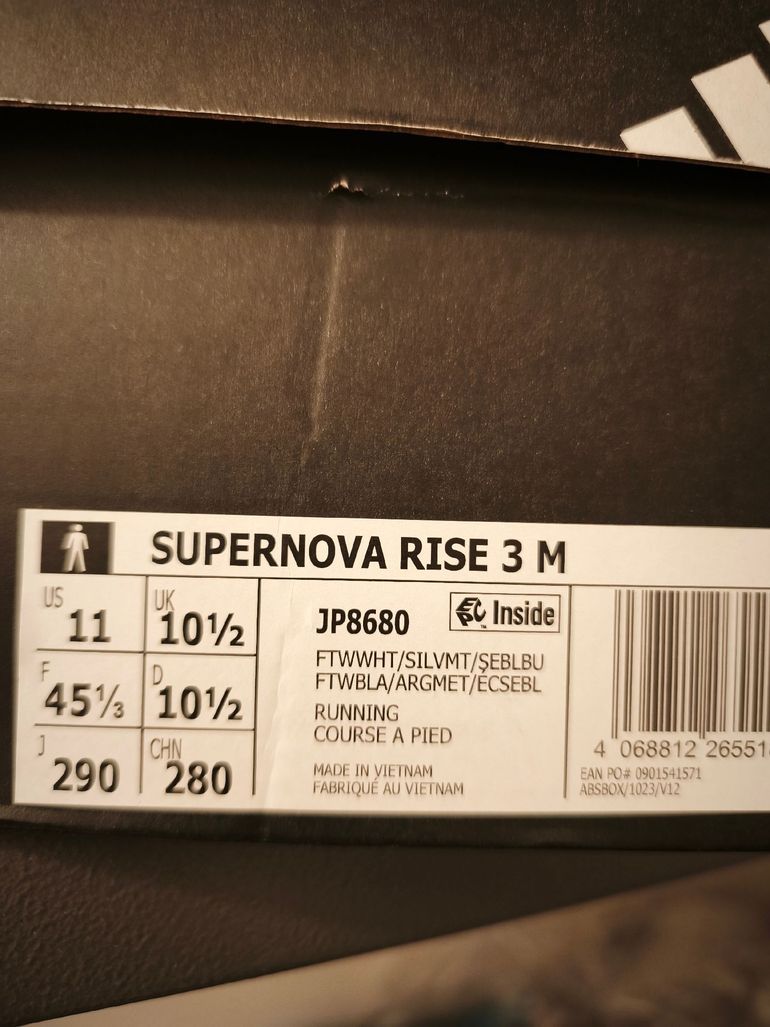 Used Adidas Supernova Rise 3 Running Shoes 2026 bike — image 4 of 5