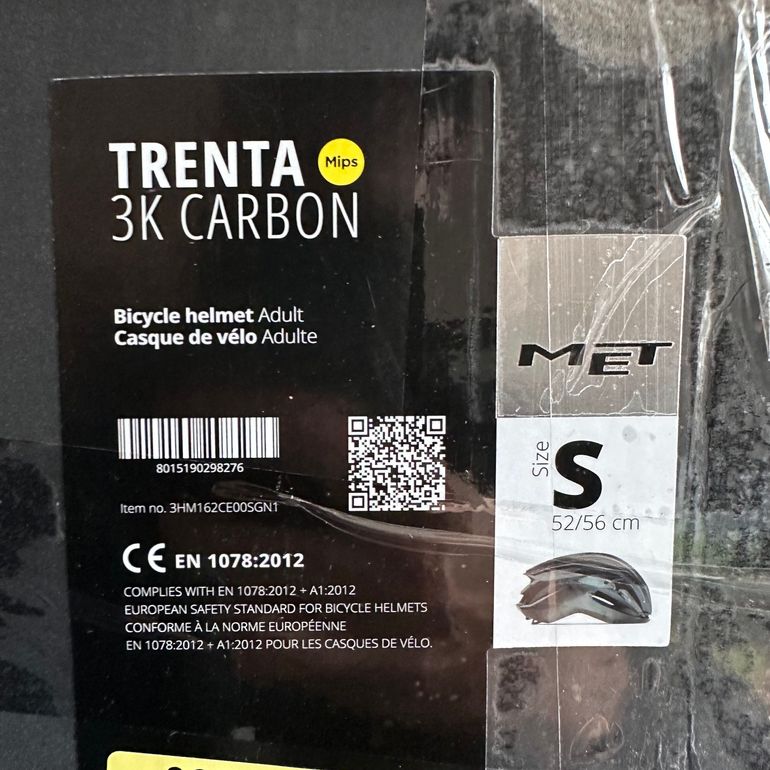 Used MET Trenta 3K Carbon MIPS Hyper Teal Helmet Size S bike — image 9 of 9