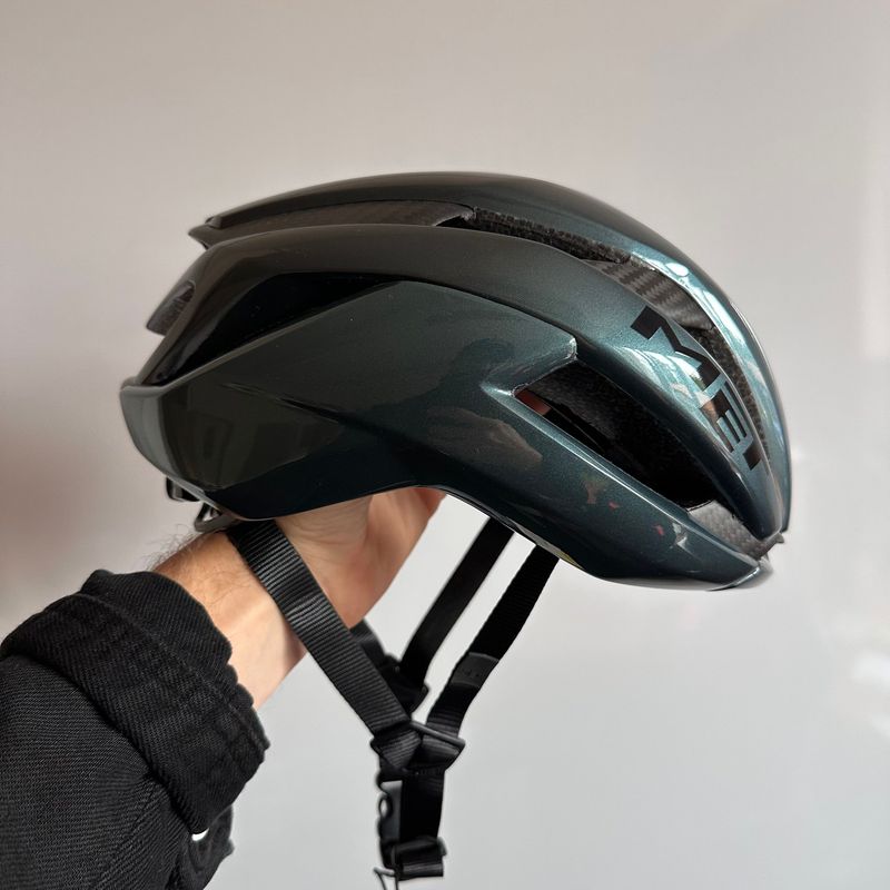 Used MET Trenta 3K Carbon MIPS Hyper Teal Helmet Size S Cycling Accessories