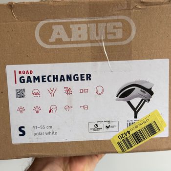 Used ABUS Gamechanger Polar White Helmet size S bike — image 11 of 11