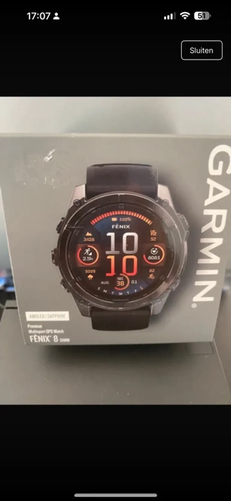 Used Premium fēnix 8 Sapphire AMOLED 51mm bike — image 1 of 2