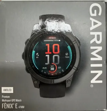 Used Garmin fenix E amoled bike
