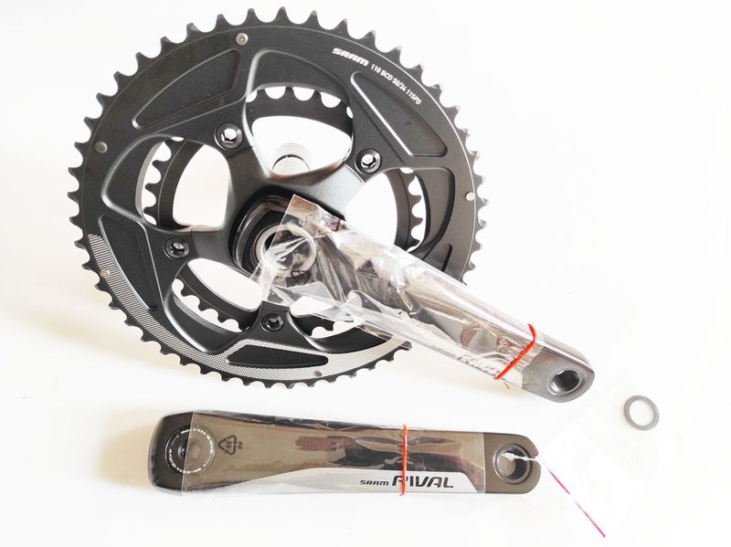 Used Sram Rival 22 GXP Chainset 2x11 Speed 50/34T 170mm Drivetrain & Pedals