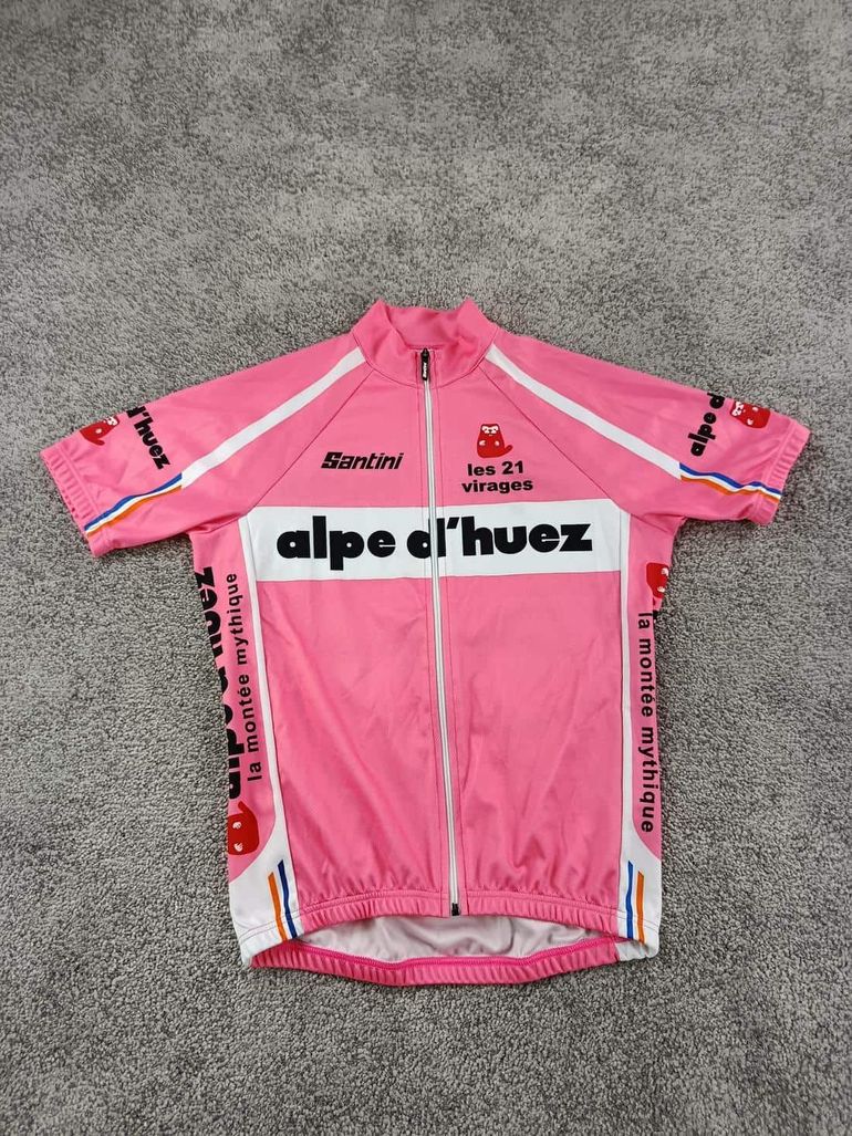 Używany Santini maillot velo homme taille xs -29 7989 cyclisme route respirant Alpe d'Huez, marque:, état: Très bon état, taille: XS, 30, 00 € bike — zdjęcie 1 z 9