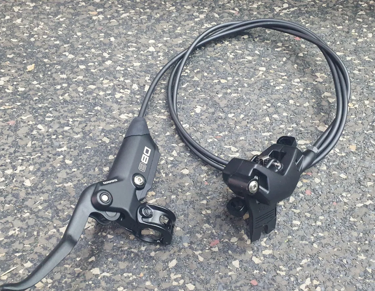 Used Sram DB8 4-Piston Hydraulic Disc Brake Set + 203mm Rotors 2025 bike — image 2 of 4