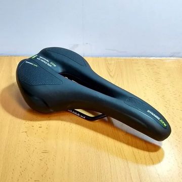 Tweedehands Linkmai Sillín para bicicleta MTB negro-amarillo Saddles & Seatposts
