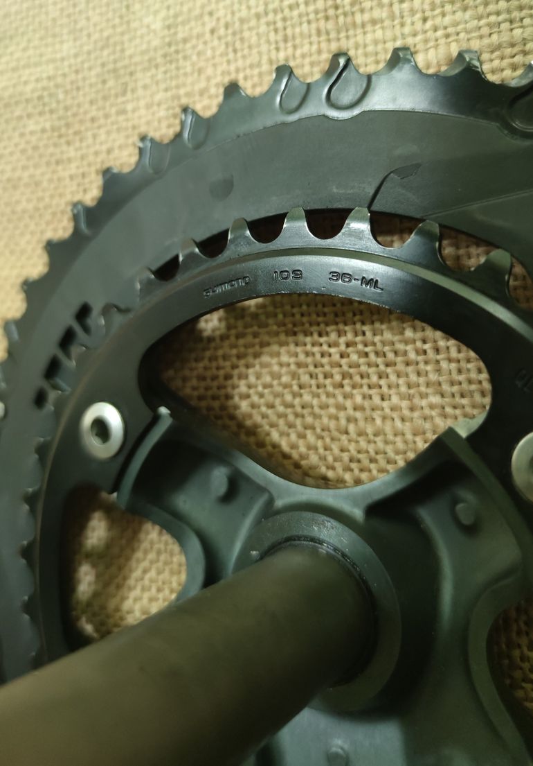 Używany Shimano Tiagra FC-4700 52/36 Double Chainring 175mm bike — zdjęcie 6 z 8