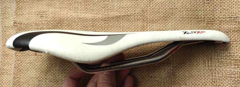 Used Selle Italia Pinarello Most XLR XP Saddle White Black Carbon Fibre bike — image 5 of 7