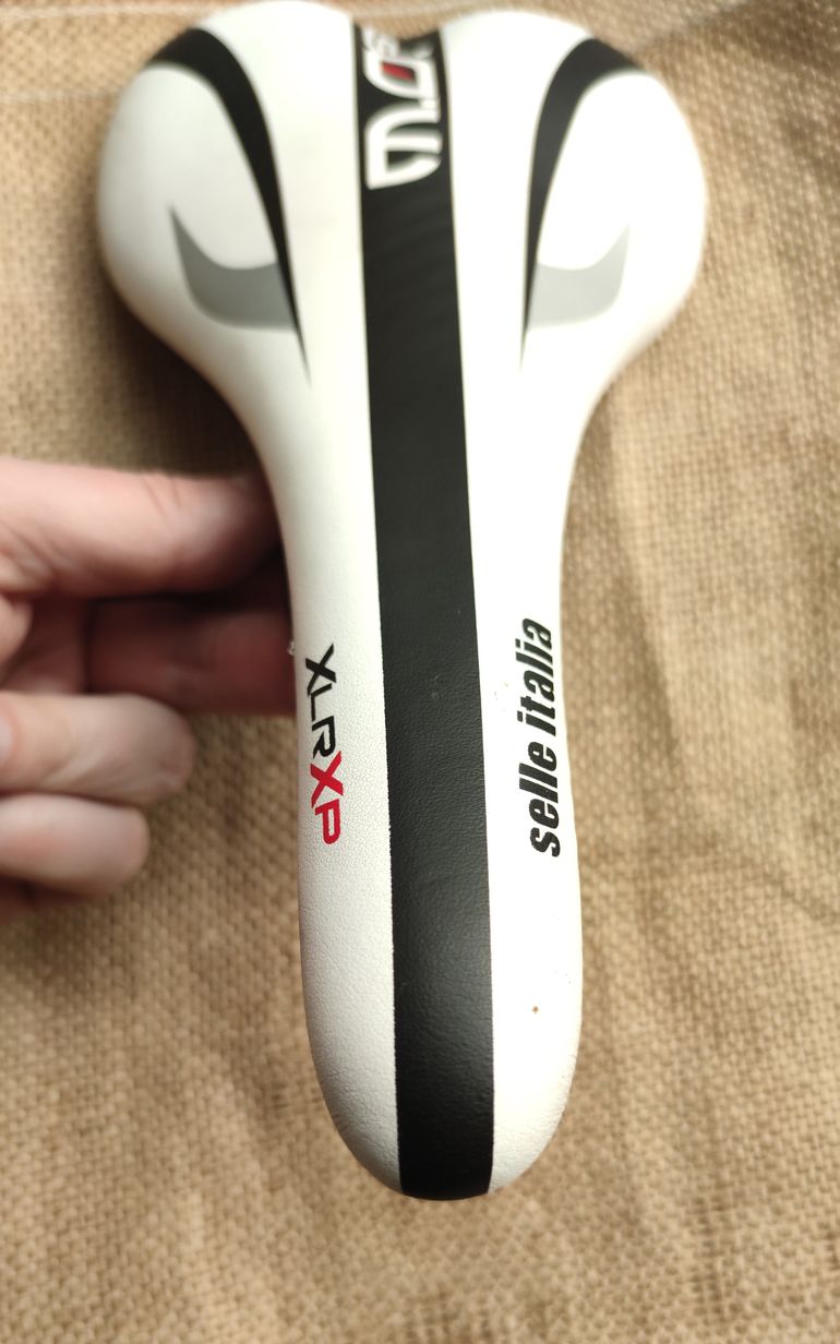 Used Selle Italia Pinarello Most XLR XP Saddle White Black Carbon Fibre bike — image 7 of 7