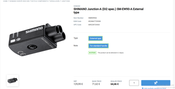 Used Shimano Junction-A (Di2) SM-EW90-A External type bike — image 2 of 3