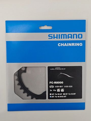Used Shimano Ultegra FC-R8000 36T Chainring Drivetrain & Pedals
