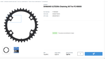 Použité Shimano Ultegra FC-R8000 36T Chainring bike — obrázek 2 z 2