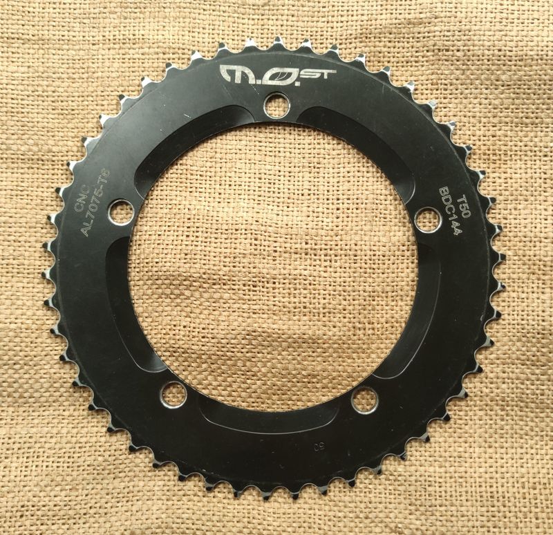Used Pinarello Most Track Pista 50t 144 BCD 1/8 Chainring Drivetrain & Pedals
