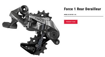 Käytetty Sram Force 1 Rear Derailleur 11-speed Drivetrain & Pedals