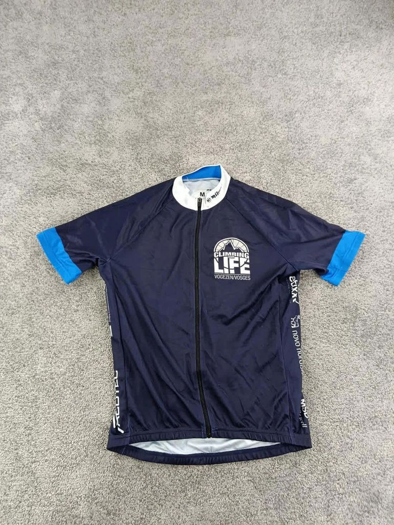 Używany mitremo milremo maillot velo homme taille m -18 6190 cyclisme route respirant Vosges bike — zdjęcie 1 z 7
