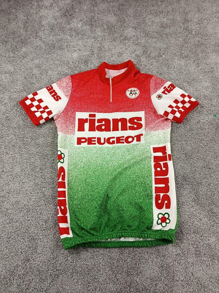 Used sans maillot velo homme taille m -36 7918 cyclisme route respirant Rians Peugeot retro, état: Bon état, taille: M, 40, 00 € bike — image 1 of 5