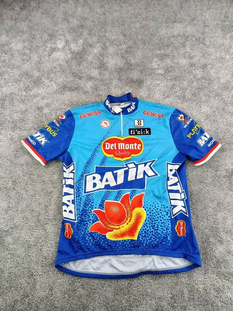 Used Biemme maillot velo homme taille xl -24 6238 cyclisme route respirant batik del monte gewiss bike — image 1 of 9