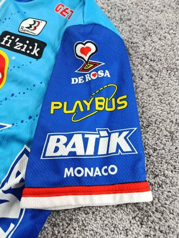 Used Biemme maillot velo homme taille xl -24 6238 cyclisme route respirant batik del monte gewiss bike — image 3 of 9