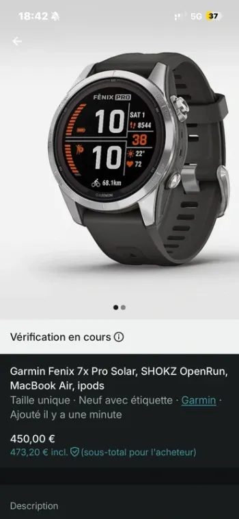 Używany Premium Fenix 7S Pro bike — zdjęcie 3 z 3