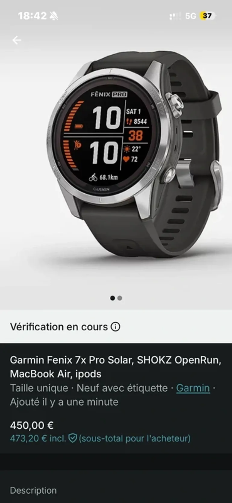 Używany Premium Fenix 7S Pro bike — zdjęcie 3 z 3