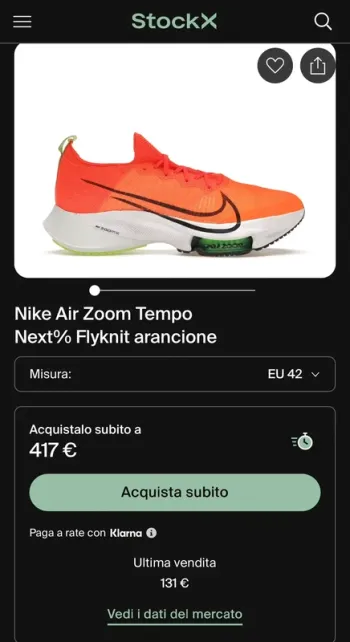 Used Nike Air Zoom Tempo NEXT% bike — image 5 of 6