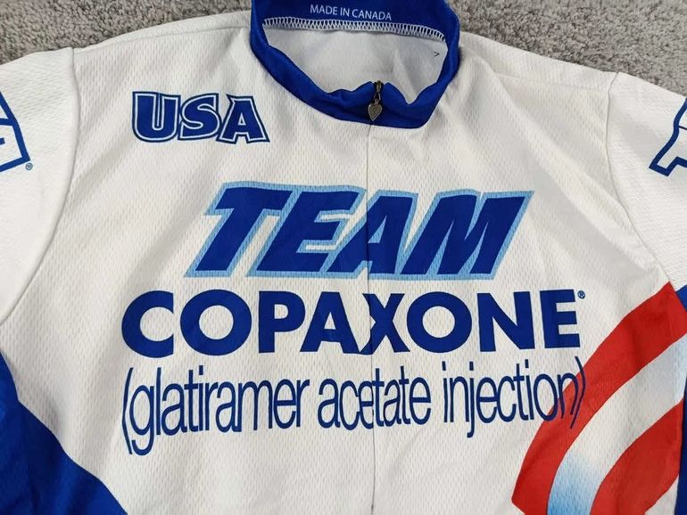 Używany arac sportswear maillot velo homme taille m -03 7558 cyclisme route respirant Team Copaxone usa bike — zdjęcie 2 z 8