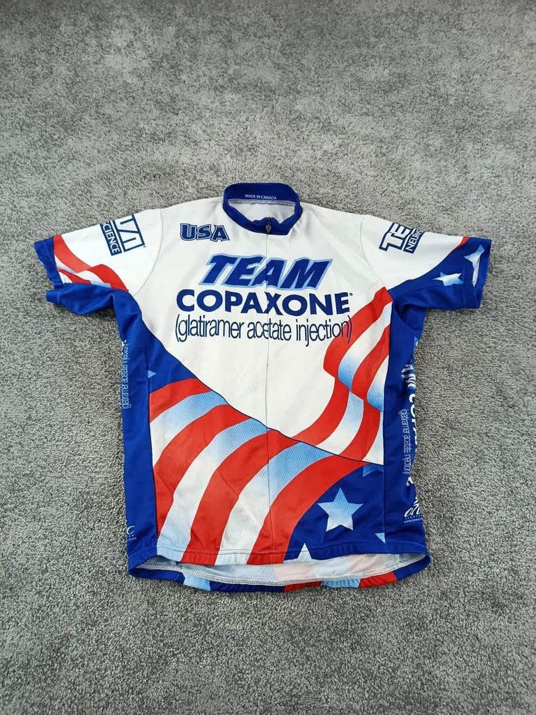 Używany arac sportswear maillot velo homme taille m -03 7558 cyclisme route respirant Team Copaxone usa bike — zdjęcie 1 z 8