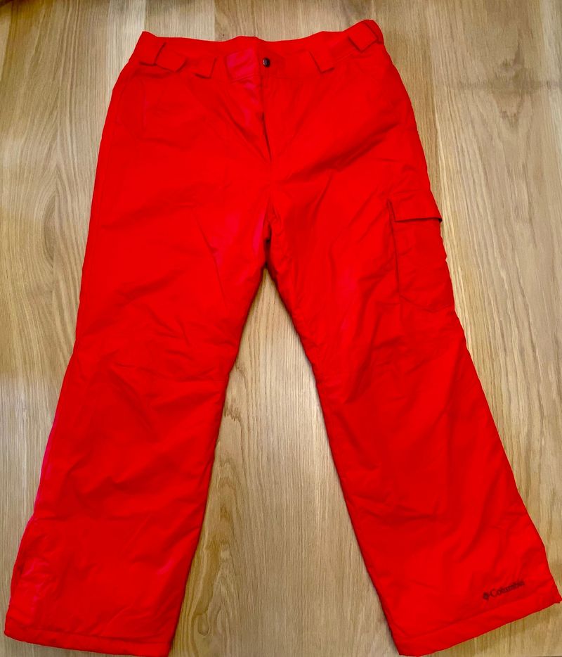 Used Columbia Pantaloni Sci/Snowboard Uomo Rosso Wintersport Clothing
