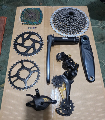 Used Sram XX1 Eagle Gold / X01 / GX 1x12 MTB Drivetrain Set bike