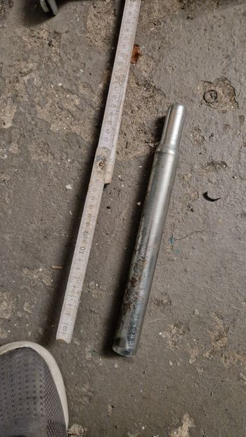 Used Steel Seat Post 28.6mm 240mm bike