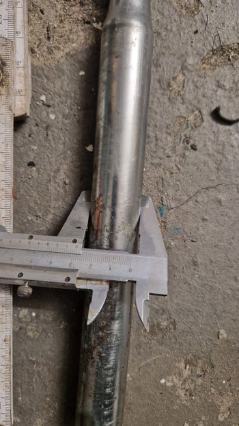 Used Steel Seat Post 28.6mm 240mm bike — image 2 of 2