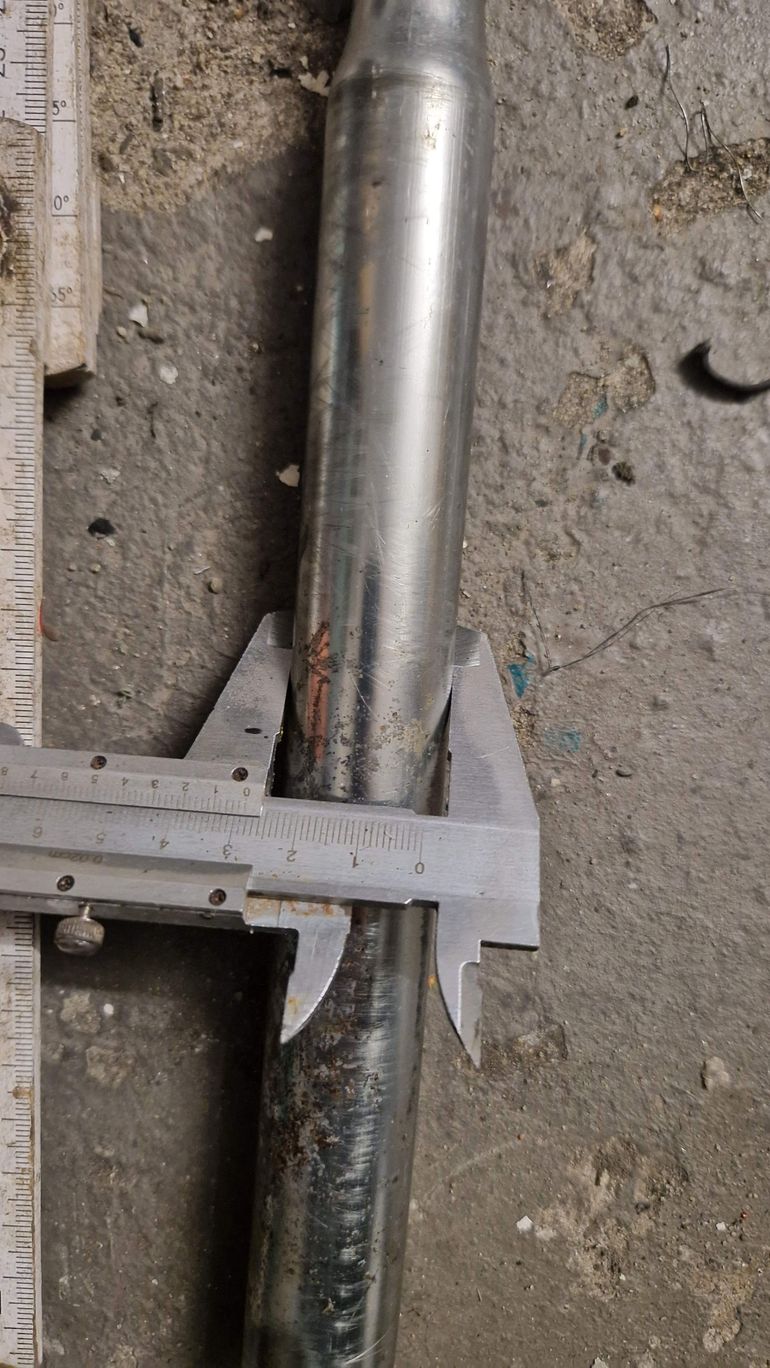 Used Steel Seat Post 28.6mm 240mm bike — image 2 of 2