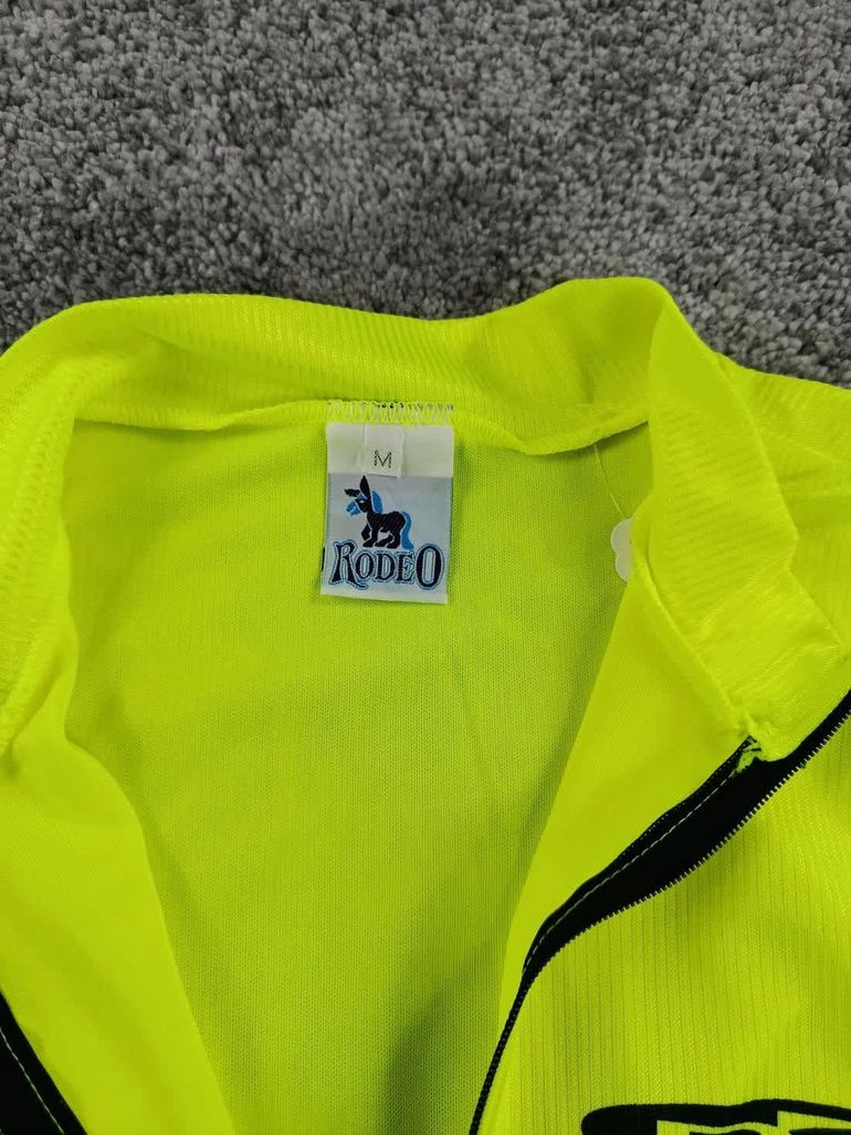 Used Rodeo maillot velo homme taille m -63 7198 cyclisme route respirant jaune bike — image 3 of 7
