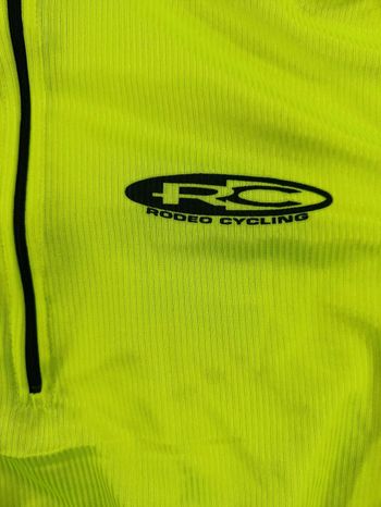 Used Rodeo maillot velo homme taille m -63 7198 cyclisme route respirant jaune bike — image 2 of 7