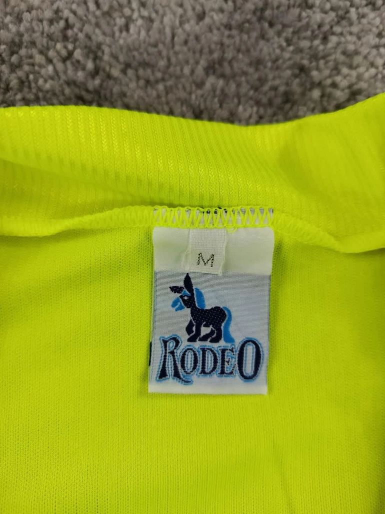 Used Rodeo maillot velo homme taille m -63 7198 cyclisme route respirant jaune bike — image 4 of 7