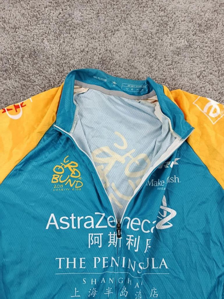Used Santic maillot velo homme taille xl -39 6831 cyclisme route respirant astra zeneca bike — image 3 of 7