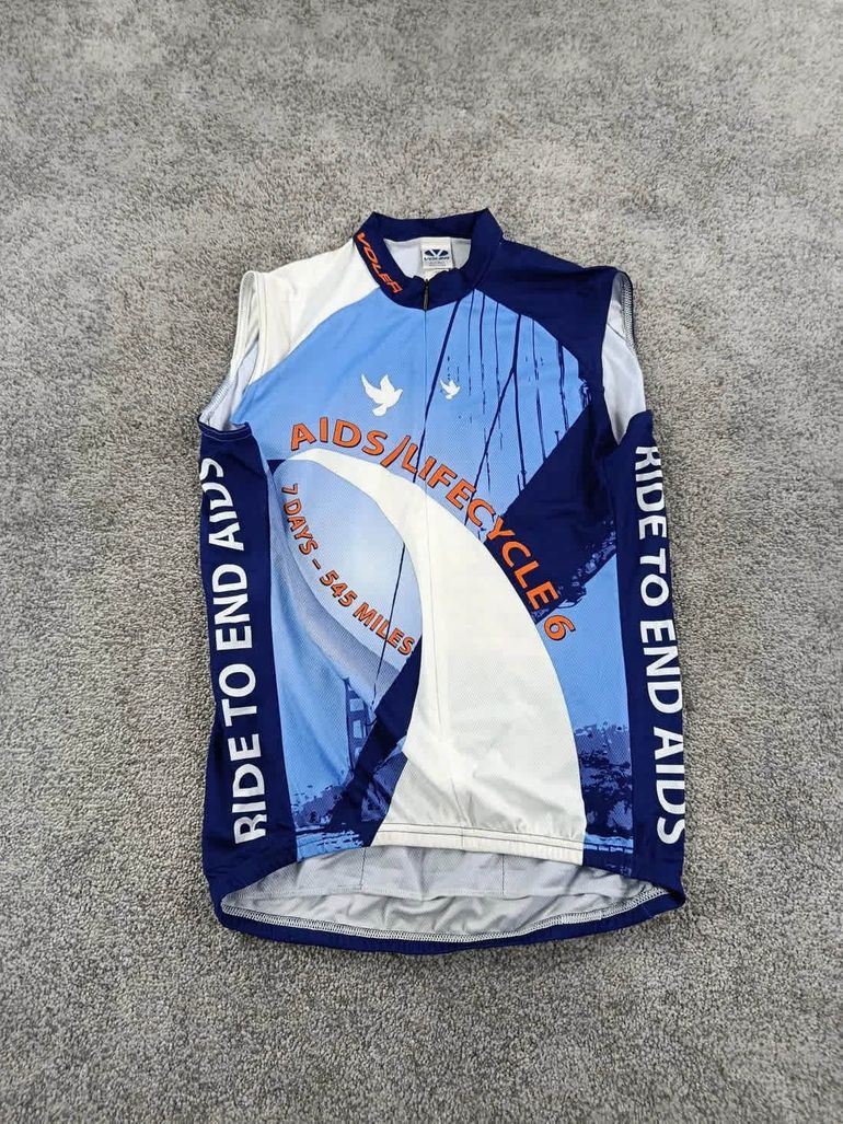 Käytetty Voler maillot débardeur velo homme taille l -39 6855 cyclisme route respirant San Francisco aids bike — kuva 1 / 5