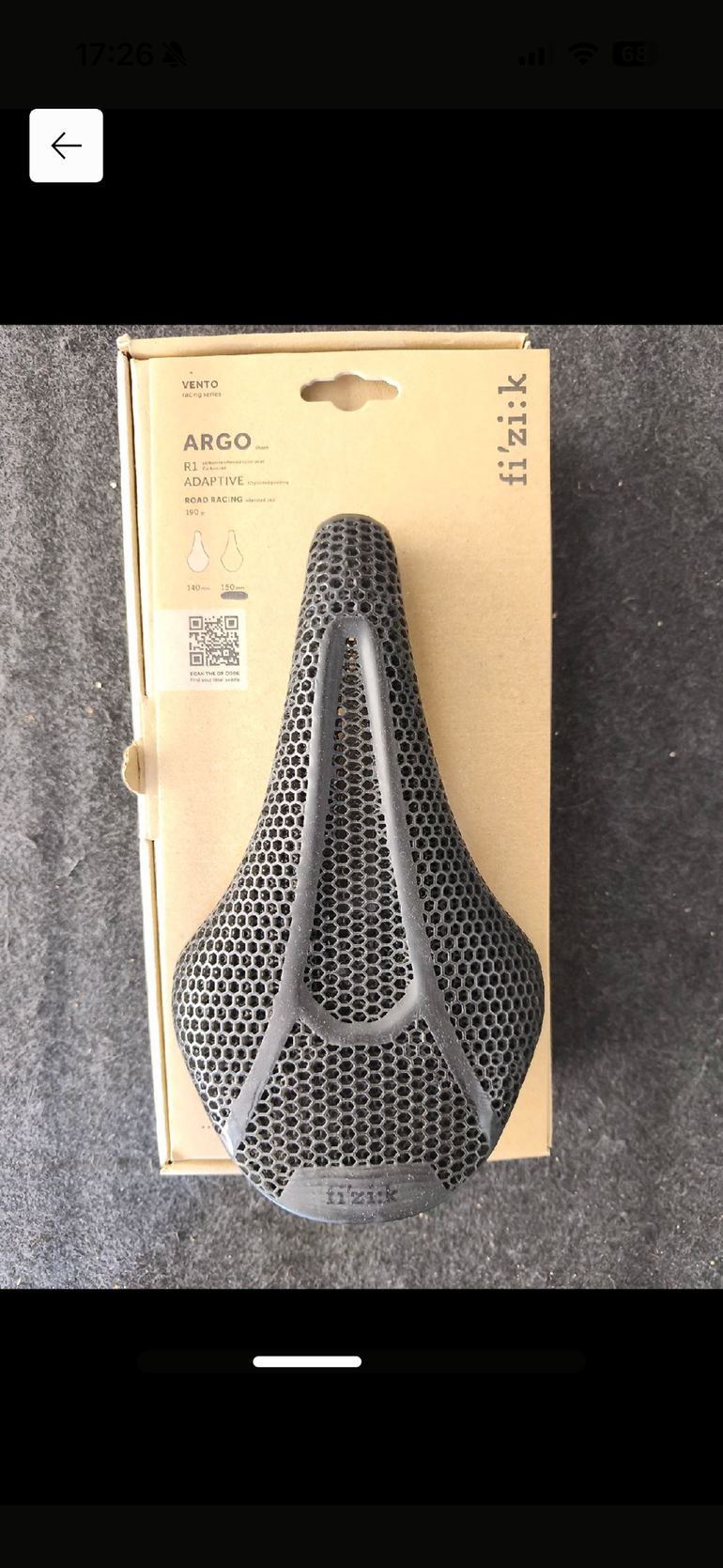 Used Fizik Argo Vento Adaptive R1 150mm 2025 bike — image 1 of 6