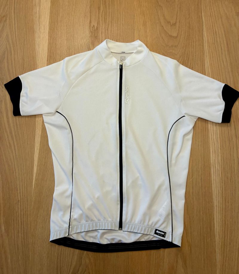 Używany Santini Linea 365 Bibs and Jersey White XXL Cycling Clothing