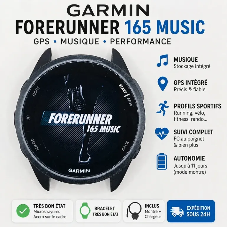 Used Garmin Forerunner 165 Music bike — image 1 of 15