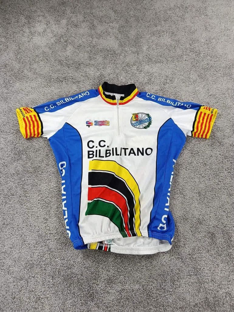 sans maillot velo homme taille M-32 6754 cyclisme route respirant Bilbitlitano bike d'occasion — image 1 sur 4
