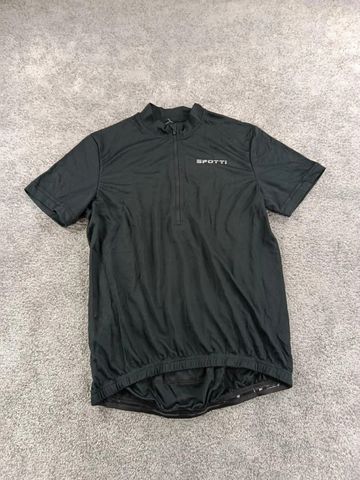 Used SPOTTI maillot velo homme taille L-33 6583 cyclisme route respirant noir Cycling Clothing