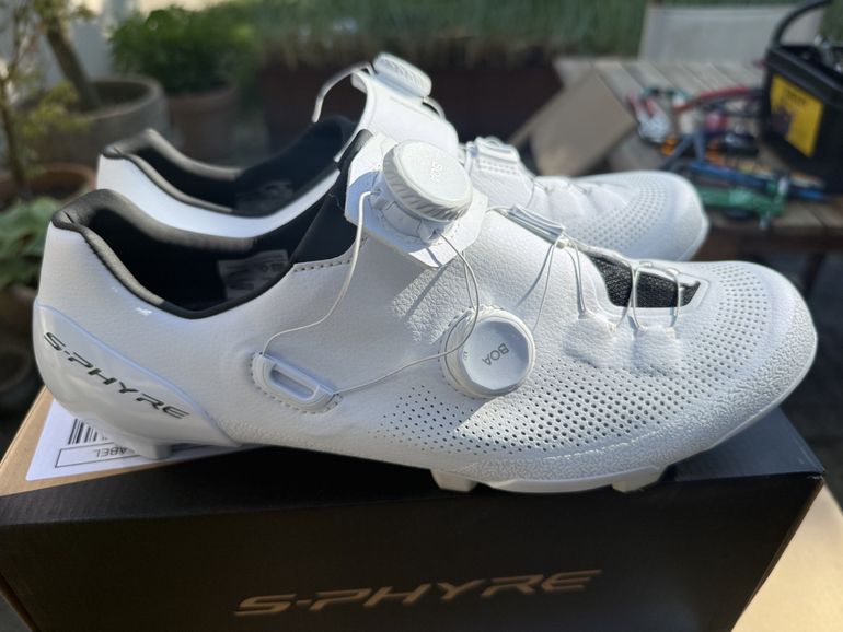 Used Shimano S-PHYRE RX910 Gravel Shoes White Size 44.5 bike — image 1 of 4