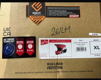 Brugt LEATT Gravity 8.0 V23 Fire XL Helmet 2025 bike — billede 10 af 10