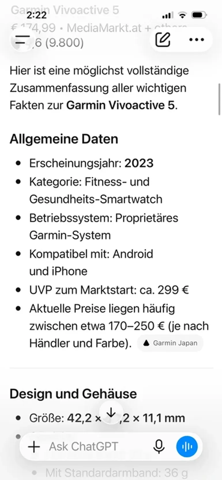Gebrauchtes Garmin Vivoactive 5 bike — Bild 8 von 11