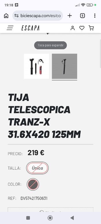 Použité Tranzx Telescopica 31.6x420 125mm 2024 bike — obrázek 10 z 10