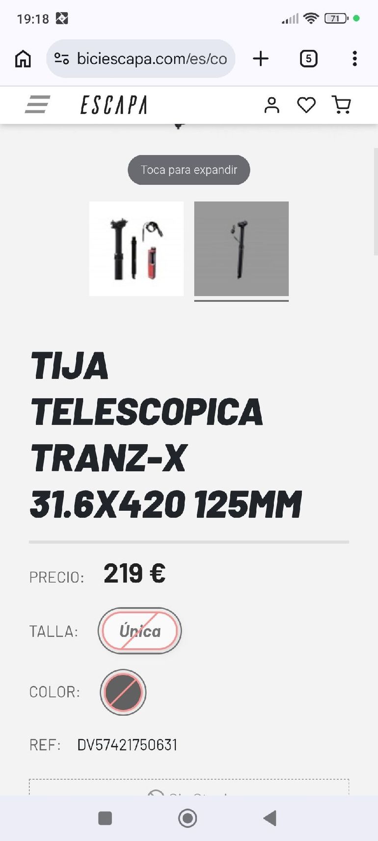 Použité Tranzx Telescopica 31.6x420 125mm 2024 bike — obrázek 10 z 10