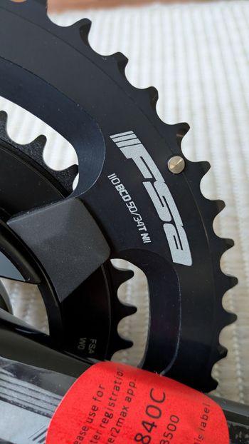 Used Fsa Powerbox Alloy Power Meter Crankset 172.5mm 50/34T bike — image 4 of 7