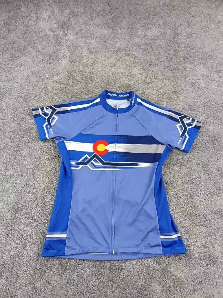Used sans pearl izumi maillot velo femme taille xl -13 7676 cyclisme route respirant Colorado bike — image 1 of 8